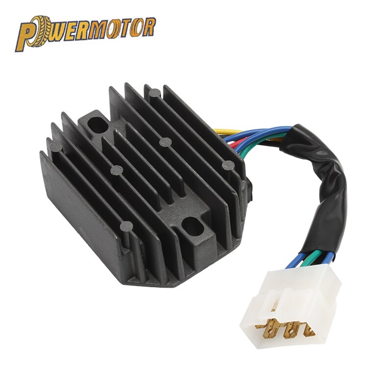 Spændingsregulator ensretter motorcykel tænding til kubota & græshoppe  rs5101 rs5155 6 wire metal sort  dc 12v tilbehør
