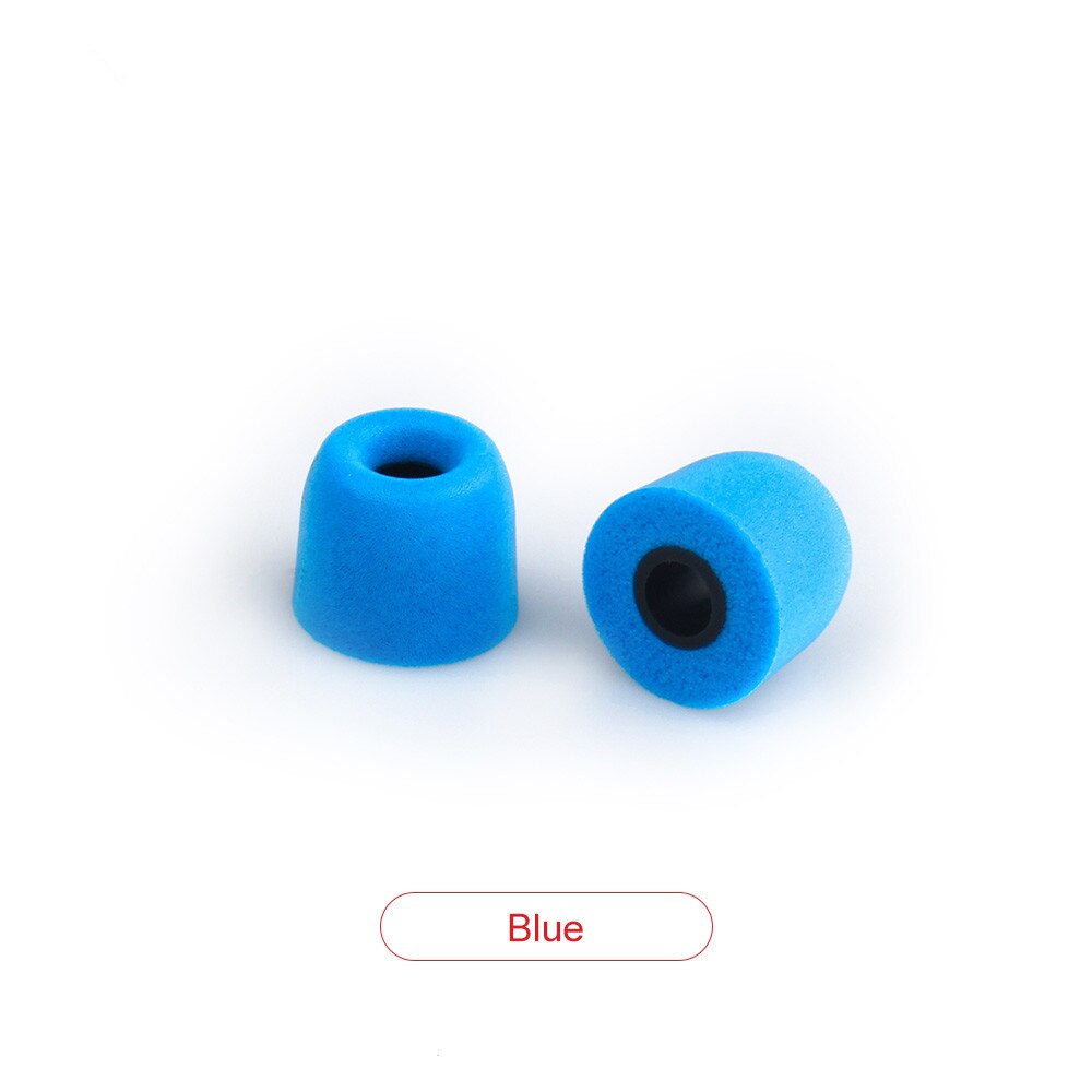 TRN 1Pairs (2pcs) Bawełniane nauszniki z pamięcią słuchawek Chronic rebound zatyczki do uszu gąbka Memory Earphone earmuff v90 MT1 vx pro TA2: Niebieski