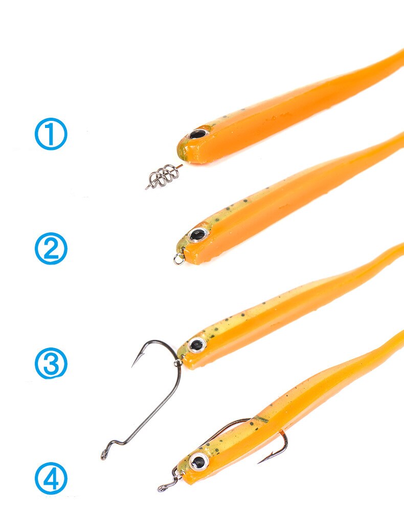 100pcs/lot 14mm 35mm Fishing Screw Soft Fishing Baits Lures Spring Lock Pin Metal Tackle Lead Jig head Crank Hook Connect Tool