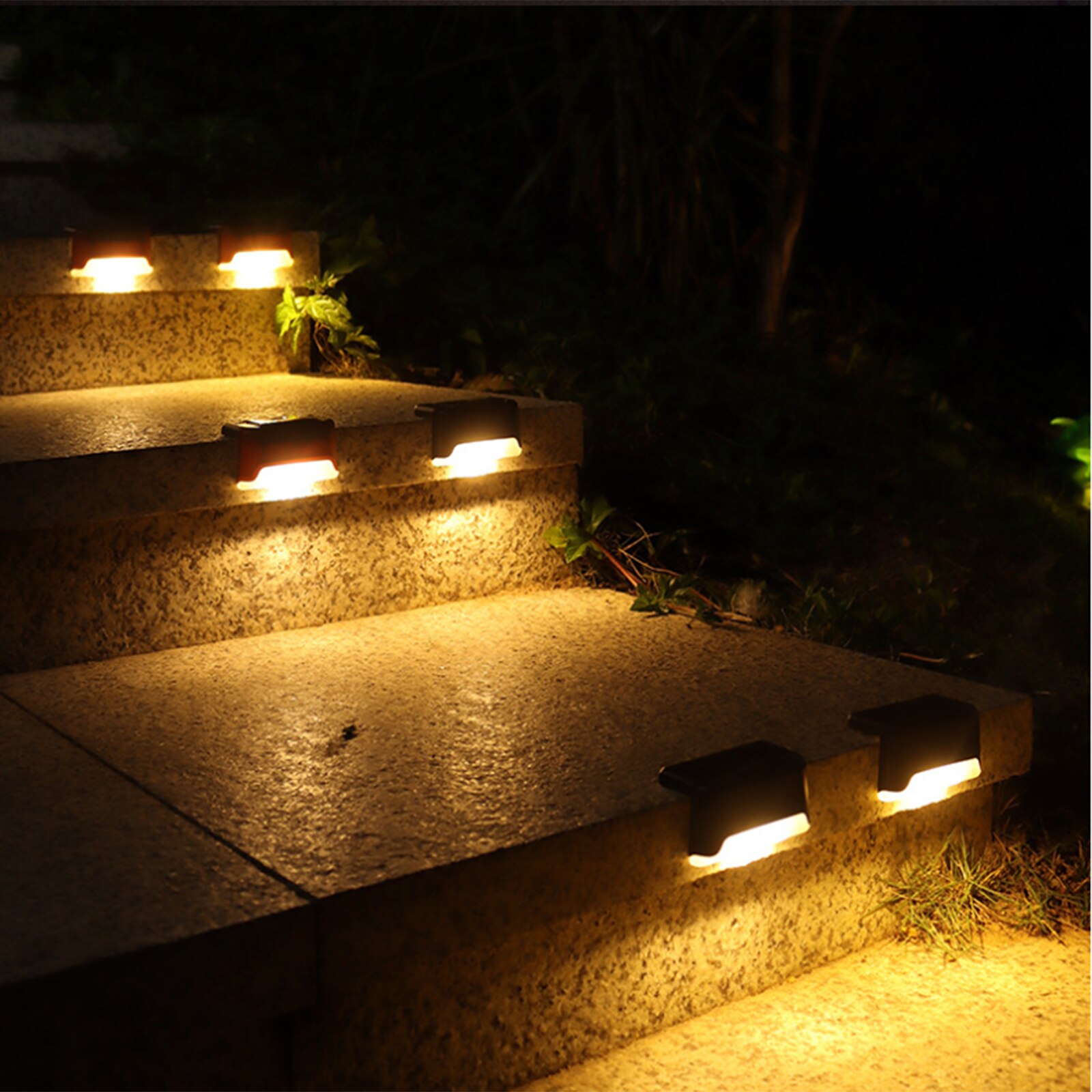 Solar Trap Lichten Licht Solar Stair Lamp Solar Hek Verlichting Lamp Hek Led Outdoor 4 Stuks Landschap Verlichting Stappen Hek lampen