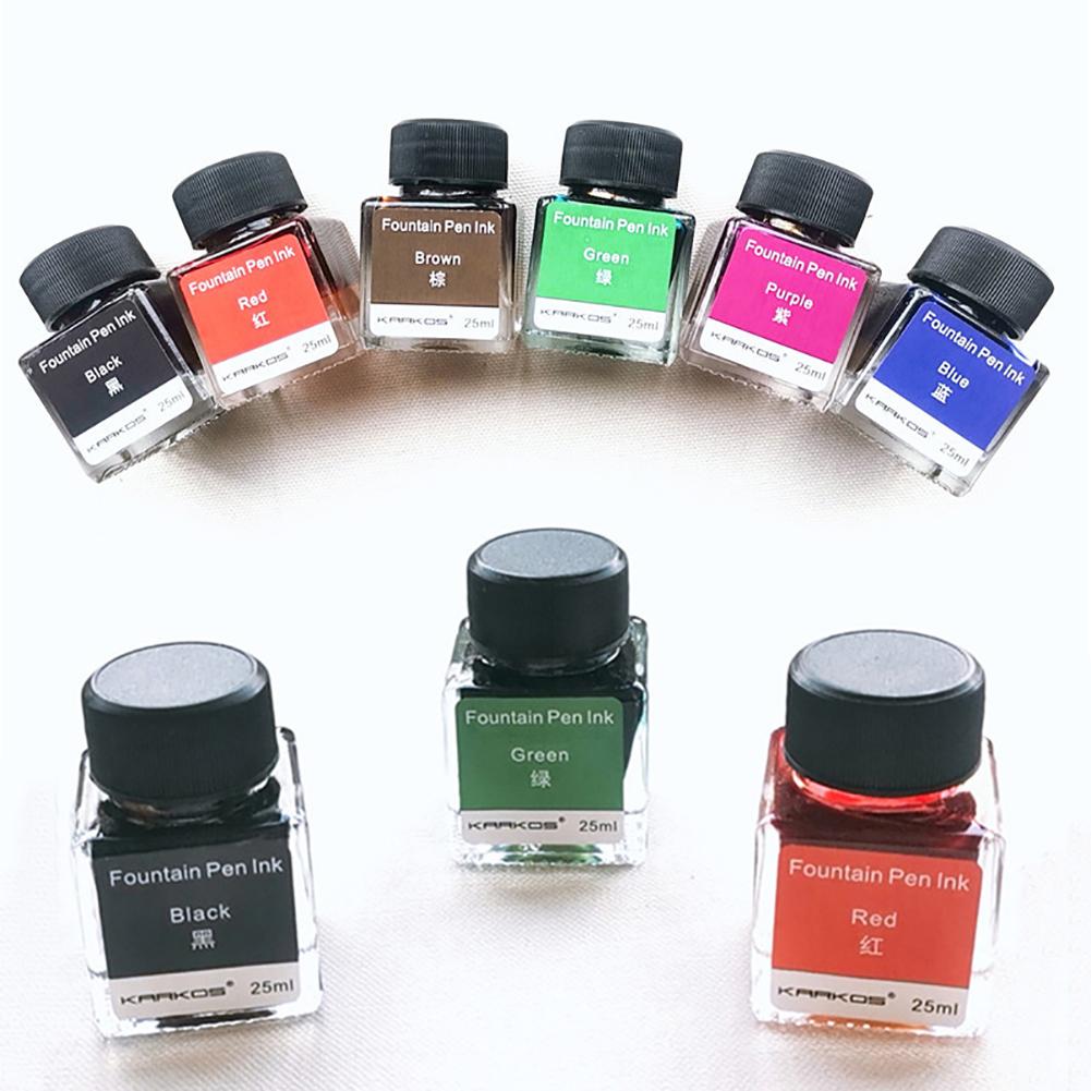 Pen refill 25ml 6 Colors Non-Carbon Glitter Calligraphy Painting Drawing Fountain Pen Ink