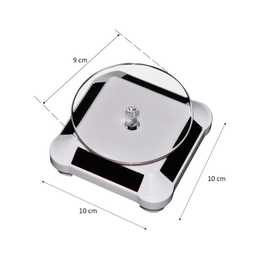 Solar Energy Electric Rotating Display Stand Tray Jewelry Accessories Prop Stand Phone Display Stand Battery Included(Golden)