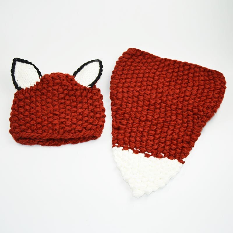 Invierno niños sombrero de ganchillo bufanda Set hecho a mano niño ardilla de dibujos animados sombrero de punto