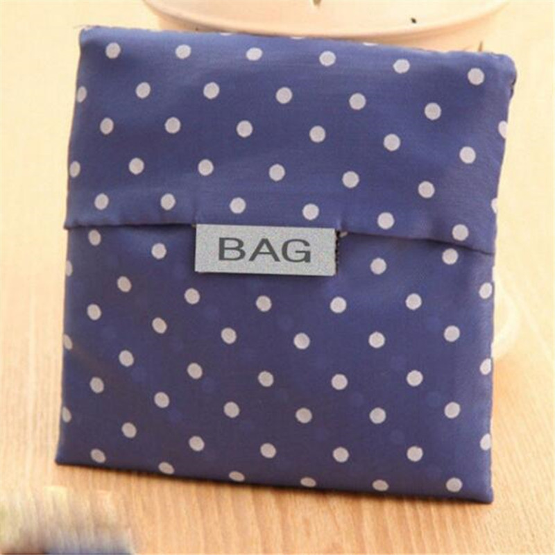 Neue Druck Faltbare GrüNe Einkaufstasche Tote Falten Beutel Handtaschen Bequem Große-kapazität Lagerung Taschen: Marine Blau