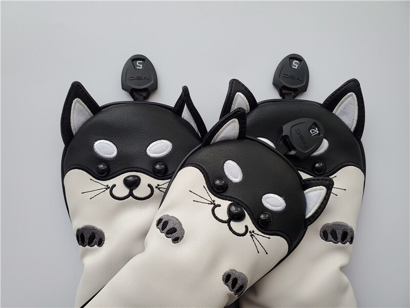 Brand Golf Cover AKITA DOG Golf Head Covers for Woods 1w3w5wUT PU Head Covers EMS