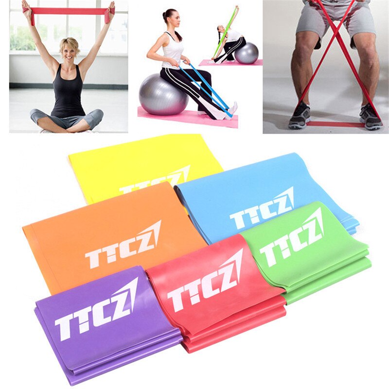 Ttcz gym fitness udstyr styrketræning latex elastiske modstandsbånd træk reb crossfit yoga gummisløjfer sport pilates