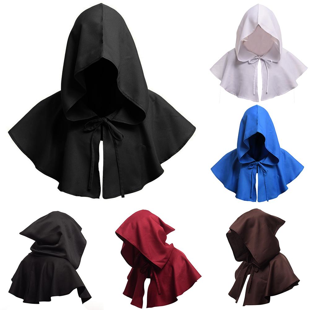 Uusimmat miehet naiset keskiaikainen cowl hattu renessanssin munkki halloween cosplay hupullinen viitta fancy dress