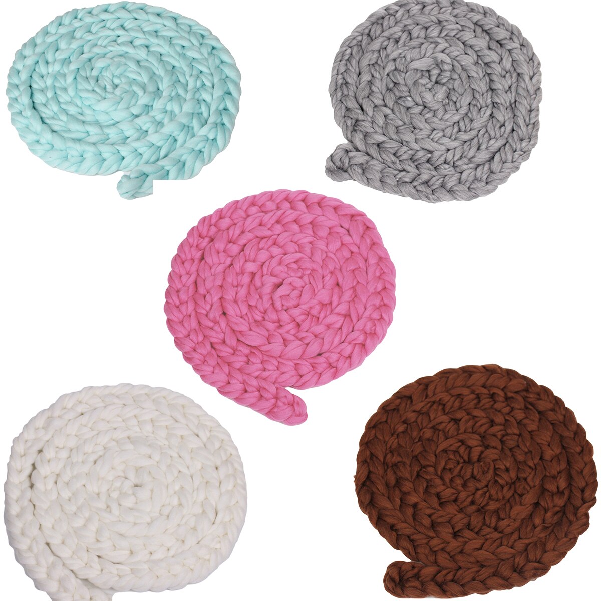 5 kleuren pasgeboren wollen vlechtwikkel, rekbare wikkel, babysjaal, pasgeboren foto-accessoires, deken, fotografie-accessoires, zachte babydeken