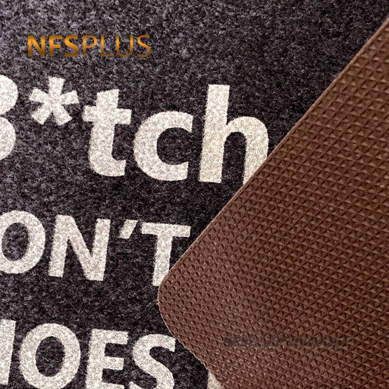 Tapete deocorativo para porta frontal, tapete para casa, exterior, interno, preto, de fibra de poliéster, antiderrapante, tapete para chão, sapatos tapetes