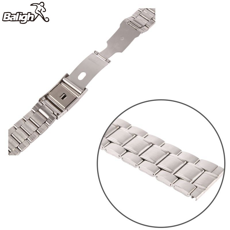 /Est ocio correas de reloj de acero inoxidable Unisex correa de reloj recta Snaps pulsera 18mm 20mm 22mm