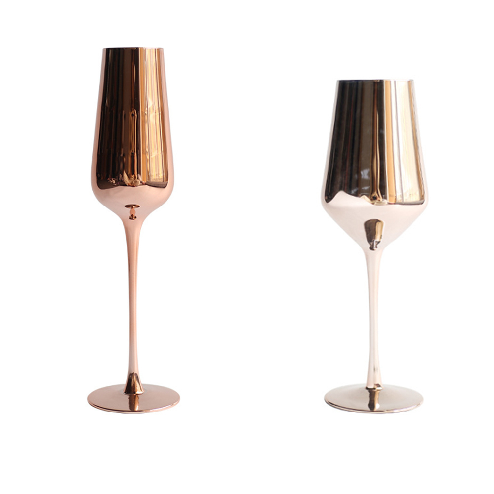 Rosa guld rødvin glas cyrstal bægre juice drink champagne bæger fest barware middag vand chic luksus 350ml 400ml
