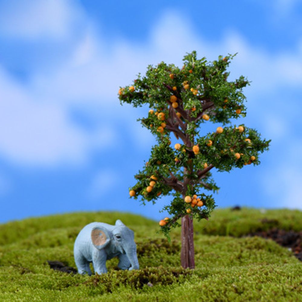 1pcs 7cm Simulation Tree Landscaping Flower Tree Hawthorn Coconut Tree Christmas Decoration Home Decor: Orange tree