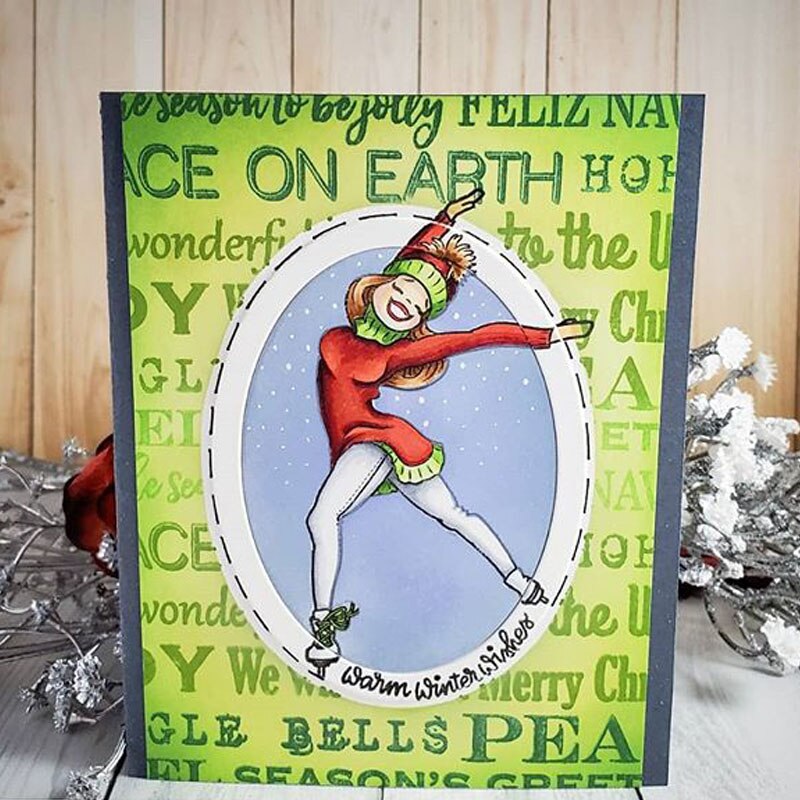Tervetuloa talvi toimistopöydät merenneito vähittäiskauppa terapialauseet läpinäkyvät kirkkaat postimerkit itse tekemiseen scrapbooking askartelu korttien teko