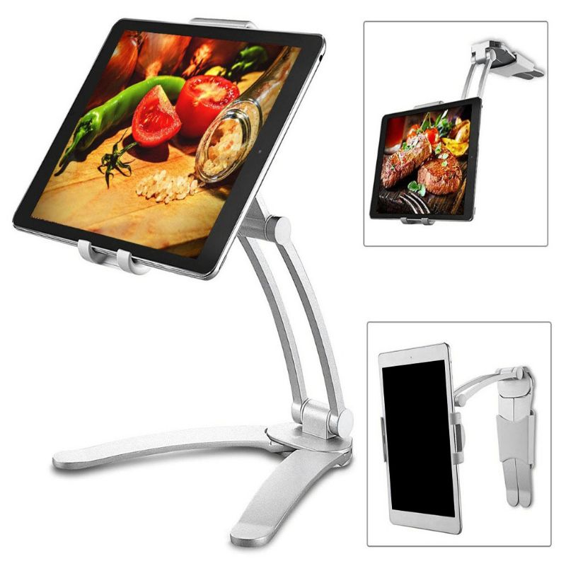 Wall Desk Tablet Stand Kitchen Tablet Mount Aluminum Alloy Smartphones Holders Lazy Bracket