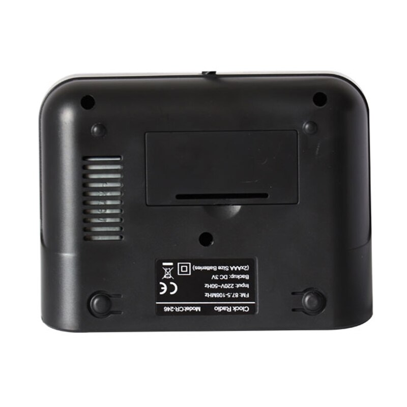 Digital LED Alarm Clock Radio Modern Red LED Time Display Clock FM Radio Dual Alarm Buzzer Snooze Sleep Radio AC EU Plug