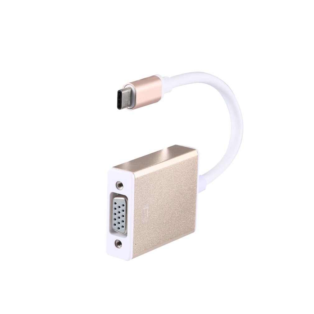 Usb 3.1 Type C USB-C Naar Vga Adapter Usb C Type C Thunderbolt 3 Naar Vga Male Naar Vrouwelijke Converter kabel Voor Macbook Pro