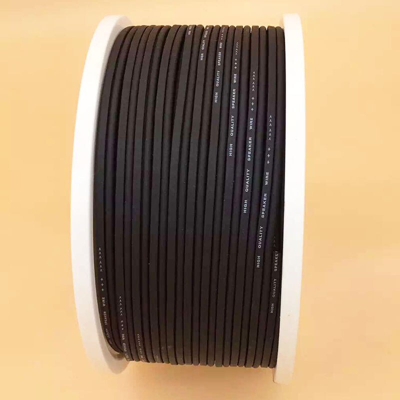 Câble de haut-parleur Hi-Fi de voiture en cuivre pur, câble de haut-parleur OFC 14GA 16GA 18GA, stéréo Hi-Fi/système Audio de voiture violet noir 1m: Black 12GA 1meter