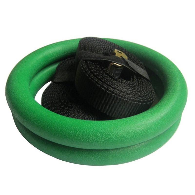 ABS Gymnastic Rings Exercise Rings Fitness Crossfit Home Gym Muscle Training Fitness Equipment: Green