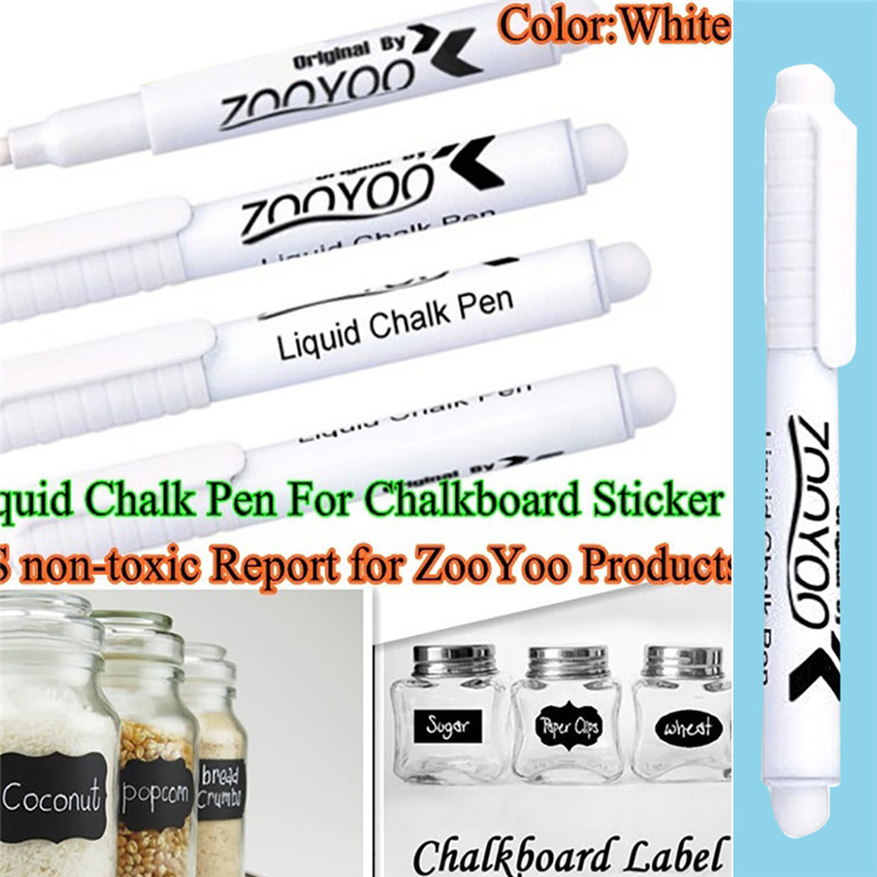 Marqueur de stylo à craie liquide blanc pour vitres en verre tableau noir autocollant papeterie fournitures scolaires de bureau