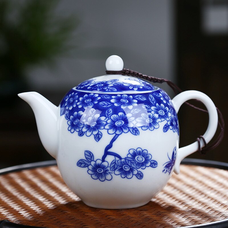 Chinesische Kung Fu Tee keramik und porzellan teekanne Jingdezhen grün blume porzellan glasur unter glasur büro zu machen Tee 280 ML: 2
