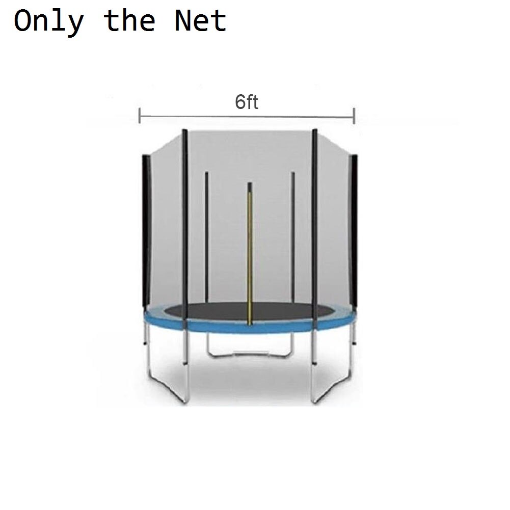 4-8ft Outdoor Trampoline Protective Net For Kids Child Anti-fall Polyethylene Trampoline Jumping Pad Safety Net Protection Guard: 6ft