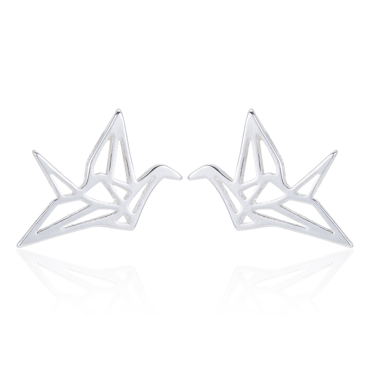 Smykker vill origami trane øredobber for kvinner vintage søte dyr fugl øredobber anheng: Lysegult gullfarge