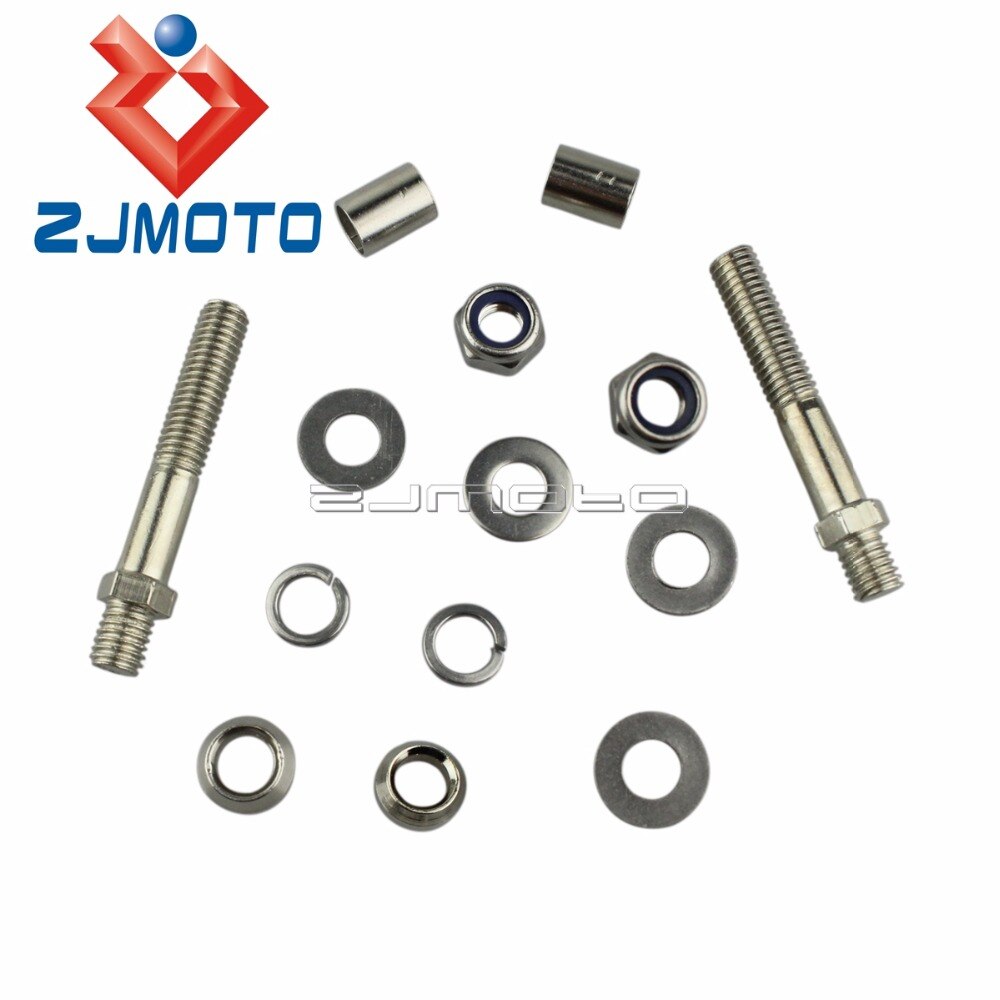 Motorcykel bakspejl skruer montering bolte adapter til harley sportster touring sidespejle 8mm montering bolt