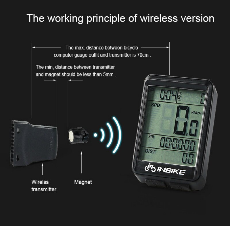 Fahrrad Computer Kilometerzähler Professionelle Drahtlose Und Verdrahtete Wasserdichte Fahrrad Computer Speedomter LCD Stoppuhr Tachometer für Fahrrad