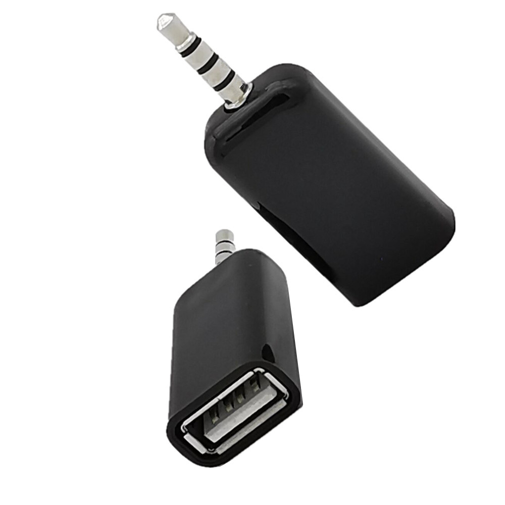 Auto Auto Met Aux Naar Usb Vrouwelijke 3.5mm U Disk Om Cd Speler Audio Kabel Auto Audio Hoofd converter Adapter