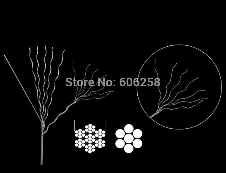 Stainless Steel Wire Rope / High Strength Durable / Soft Lifting Rope 2MM Traction rope 50Meter