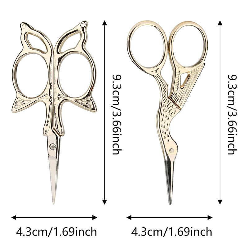 Shwakk tesoura de bordar aço inoxidável afiada cegonha tesoura para costura artesanato arte trabalho rosqueamento needlework ferramentas diy