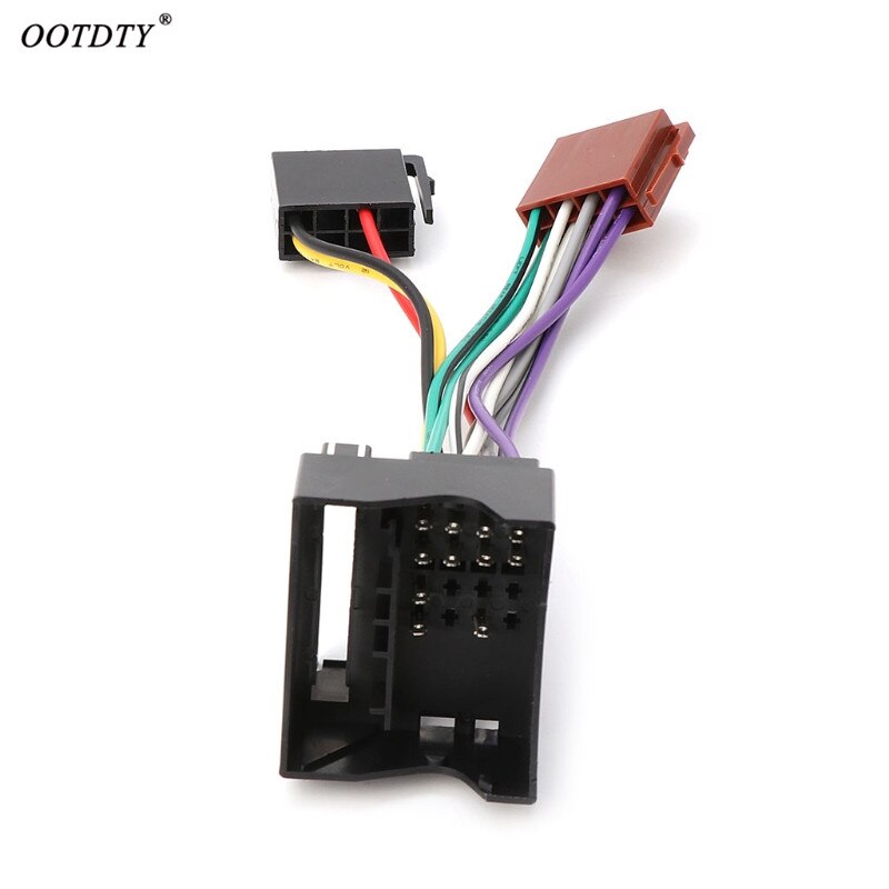 OOTDTY Car Stereo Radio ISO Lead Cable Wiring Connector Adapter For Peugeot 207 307 407