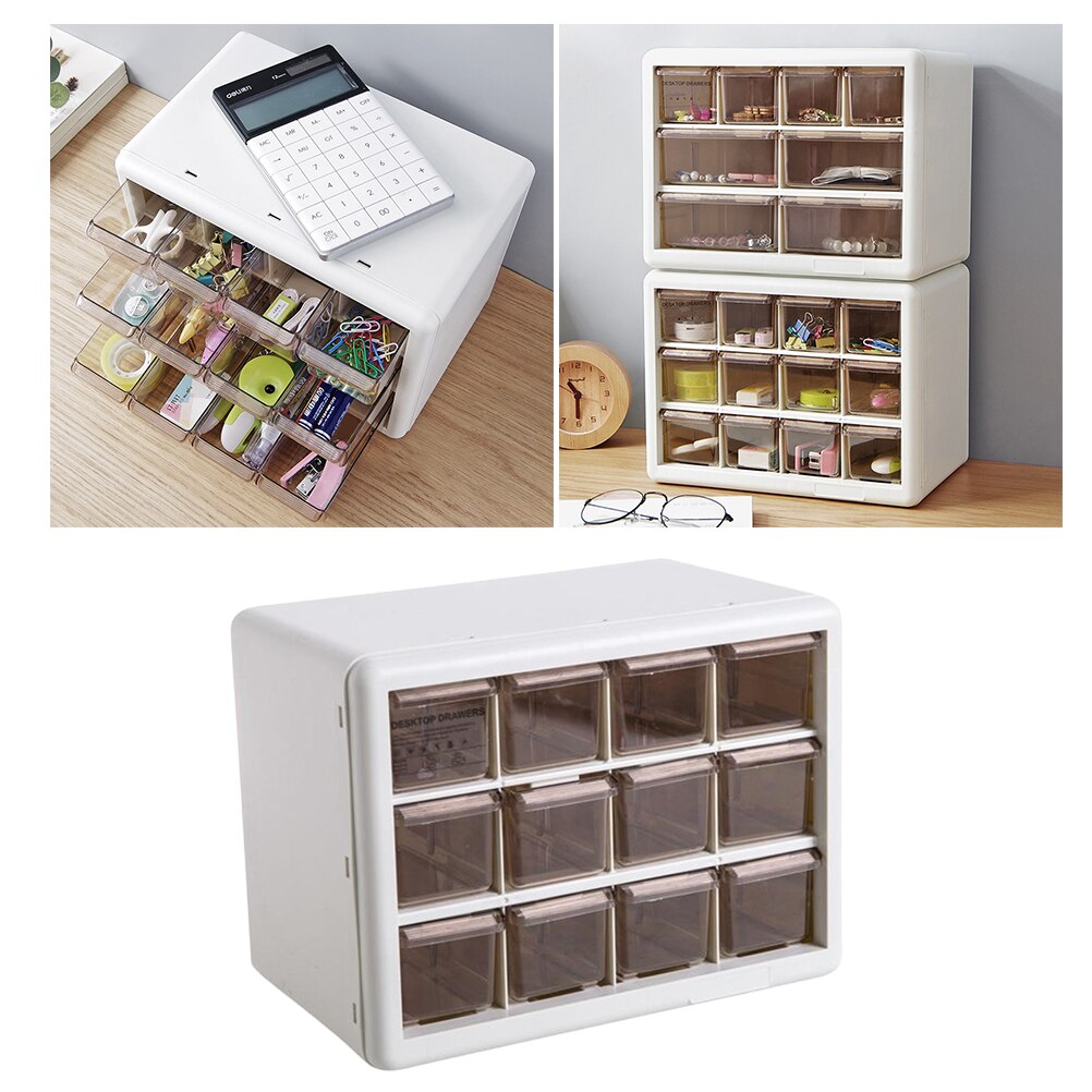 1 Set Case Hanging Storage Shelf Multi - Lattice Mini Jewelry Box Desktop Drawer Jewelry Storage Cabinet for Home Rings Jewelry