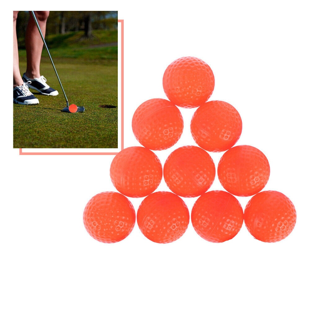 Esponja de PU para Golf, 10 Uds., naranja, para entrenamiento interior y exterior, pelota elástica para deportes de Golf, bolas de espuma PU