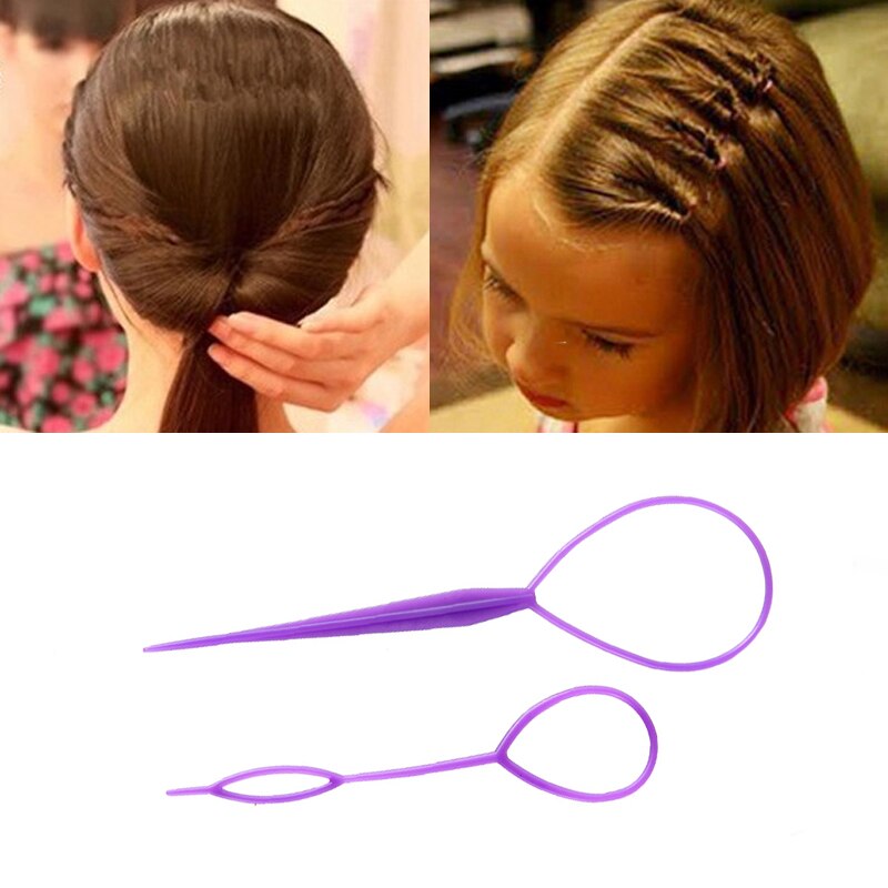 Herramienta mágica Simple de peinado, accesorios de plástico para trenza de cabello, herramienta de maquillaje, coleta Popular, creador de peluquería, 2 uds.
