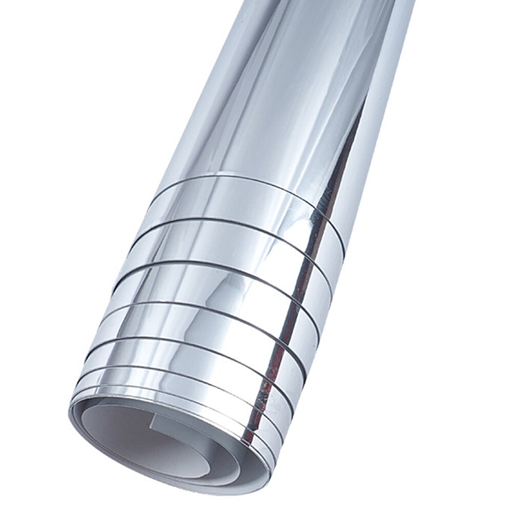 Spejlvæg mærkat reflekterende selvklæbende diy pet krystal spejl vægoverføringsbilleder vandtæt  tn99: 0.1mm 50 x 50cm