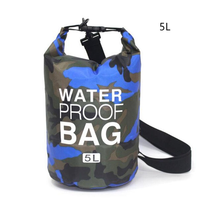 Waterproof Swimming Bag Storage Dry Sack Bag For Canoe Kayak Rafting Outdoor Sport Swimming Bags Travel Kit Backpack: blue 5L