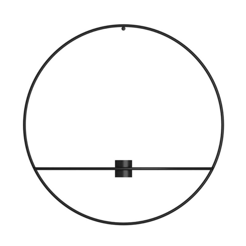 3D Candlestick Metal Wall Candle Holder Geometric Round Candlestick Wall Mounted Crafts Wedding Table Home Party Festival Decor: 03