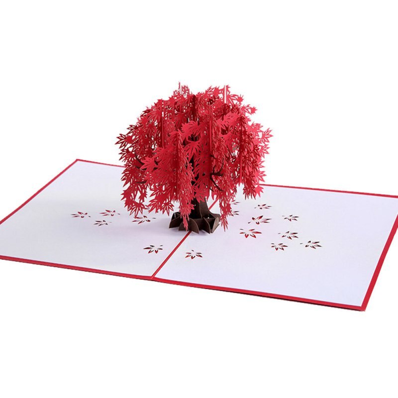 Rose Pop-up Card-3D - Greeting Card, Romantic Red Flower Handmade Card, Wife's Valentine's Day Pop-up Card: A
