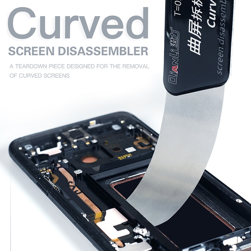 Qianli 0.1Mm Super Dunne Demonteren Kaart Ultra Dunne Pry Spudger Opening Tool Voor Samsung Iphone Ipad Gebogen Scherm