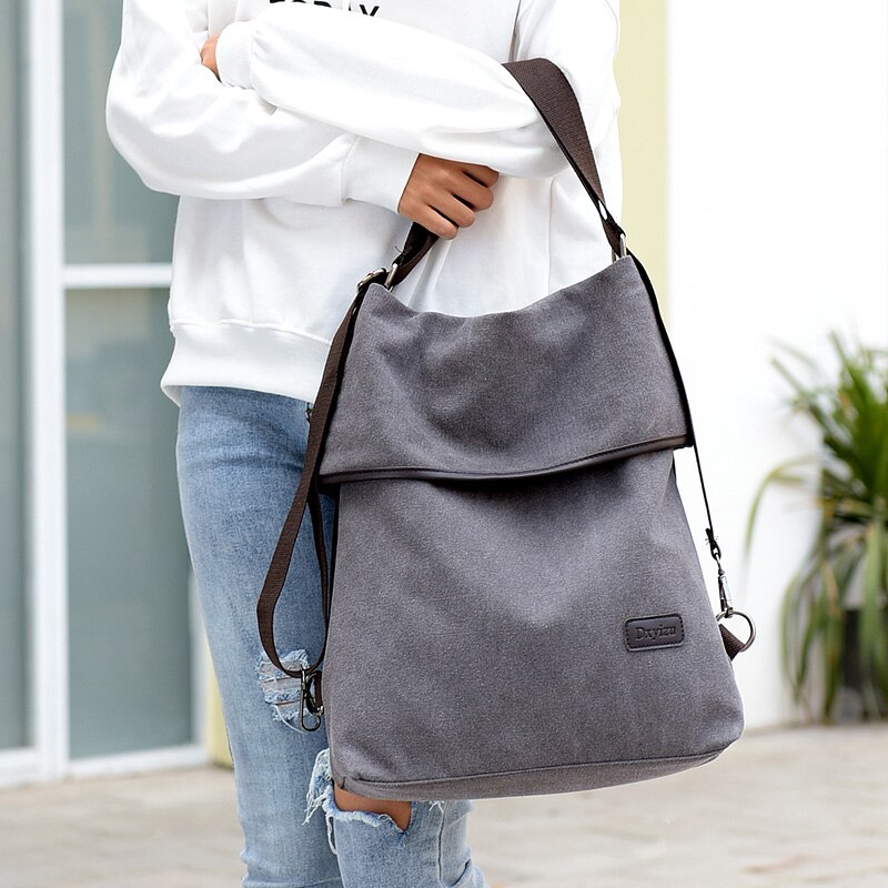 Bolso de lona grande para mujer, bolsa de compras grande, bandolera, bolso de hombro informal, comprador ecológico,