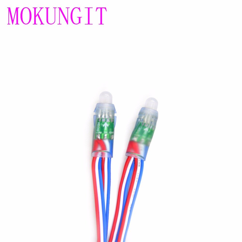 200pcs 5V 12V WS2811 IC 12mm Diffused Digital Punching RGB LED Pixel Module string Light IP68 Waterproof fast