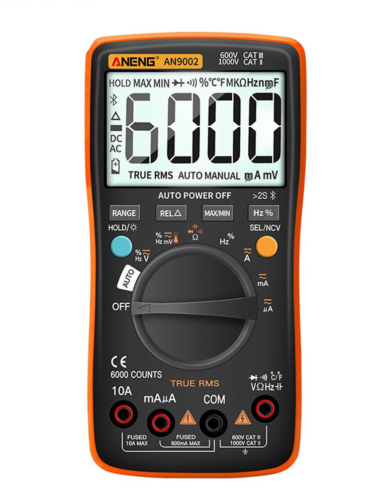 ein9002 Bluetooth Digital Multimeter 6000 Zählt Professionelle Multimeter RMS AC Strom Spannung Tester