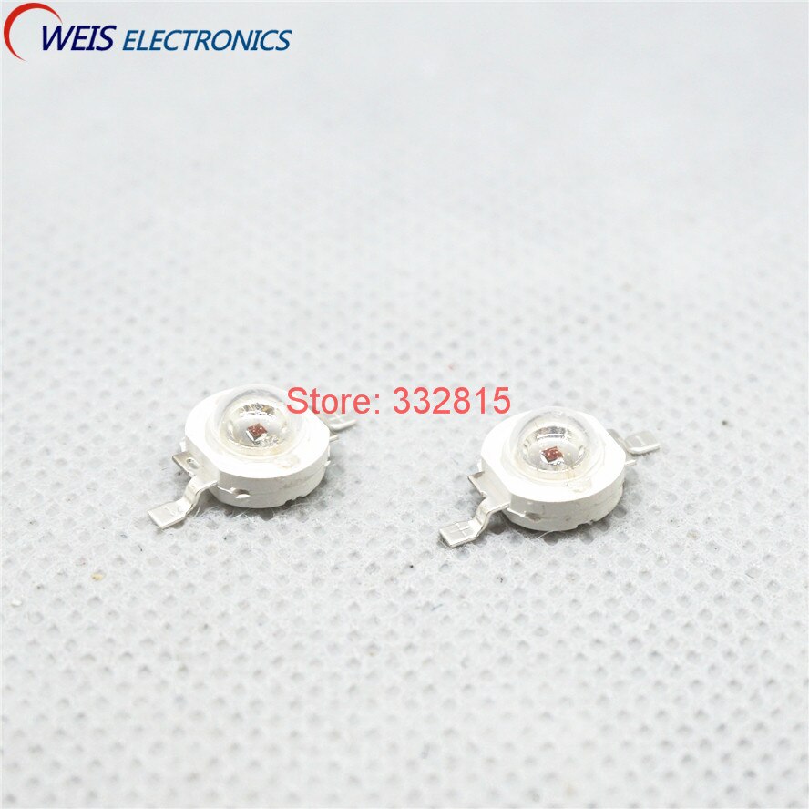 10PCS 1W super bright yellow LED Light Emitting Diode power LEDs light beads 40-50LM 580-585NM 2.2-2.4V 350MA