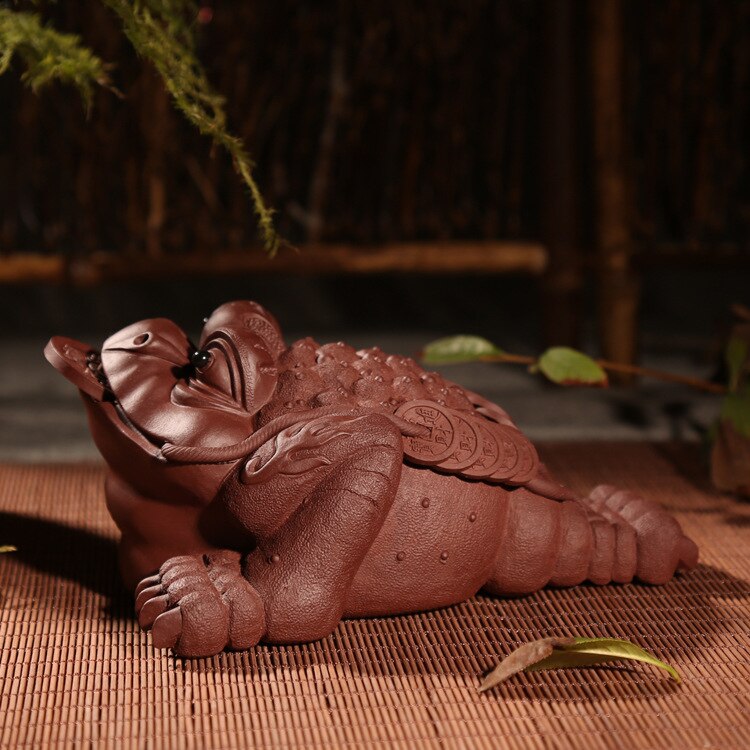 Yixing Tea Play Tea Pet Special Explosion Clay Teapet Gold Toad Tea Tray Table Accessories Decoration