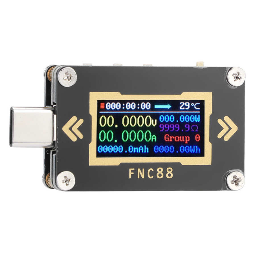 Fnc 88 usb tester usb tester farveskærm pd hurtig opladning multifunktionel strømspændingsdetektering fnc 88 usb opladning tester