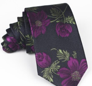 Cravate en Polyester pour hommes, belle cravate Jacquard fleur flèche coratas Para Hombre loisirs d'affaires de ,: 02