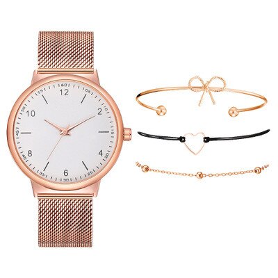 Women Watches Luxury Wrist watch relogio feminino Clock for Women Milanese Steel Lady Rose Gold Quartz Ladies Watch: C