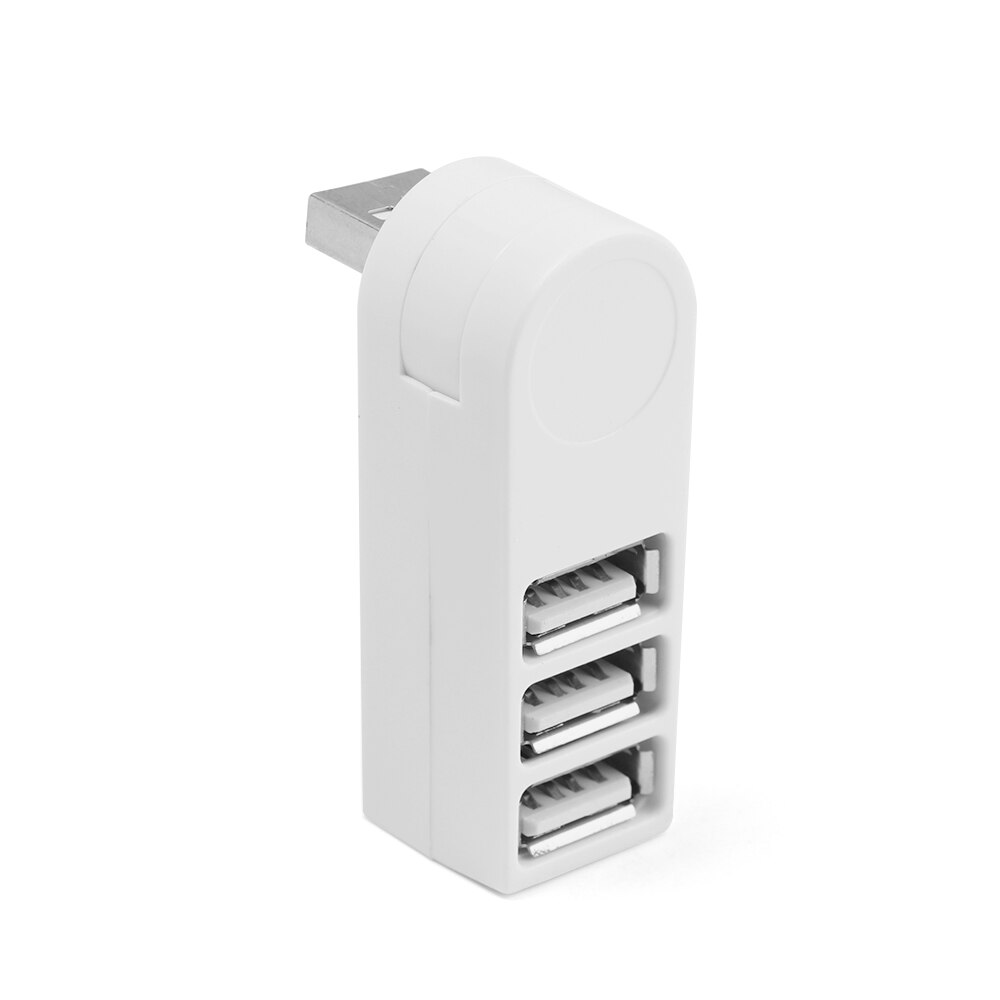 Mini Draaibare 3 Poorts Usb 3.0 Hub High Speed Data Transfer Splitter Box Usb Expander Adapter Voor Pc Laptop Macbook pro: USB 2.0 Hub-White