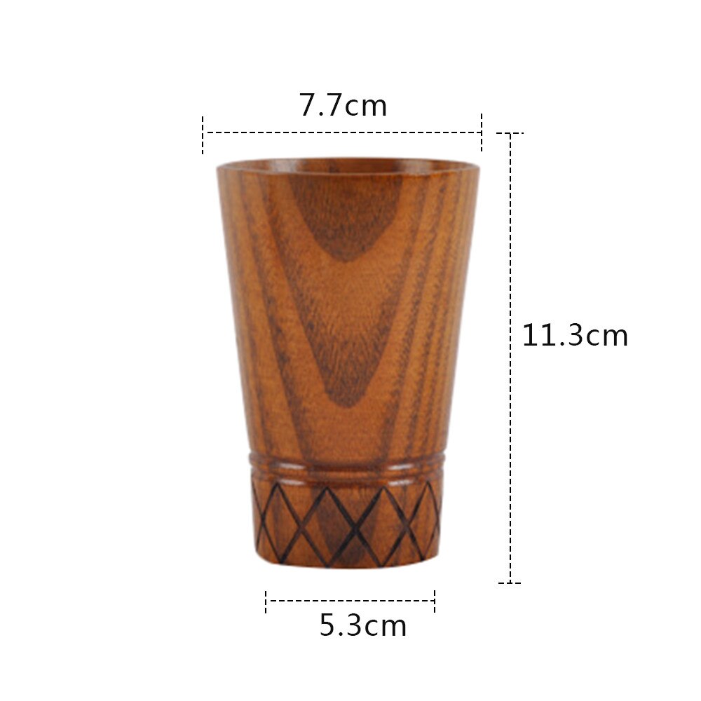 Houten Cup Log Kleur Handgemaakte Natuurlijke Hout Koffie Thee Bier Sap Melk Mok #